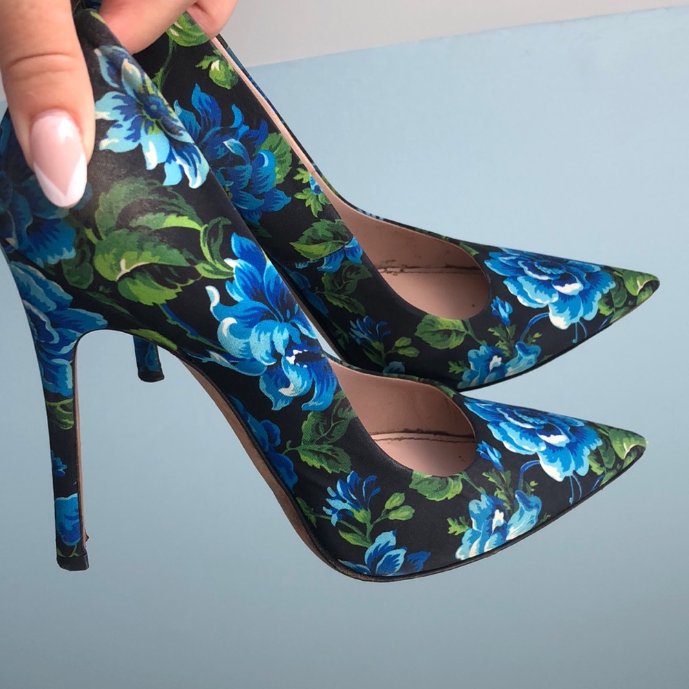Miu Miu floral pump heels